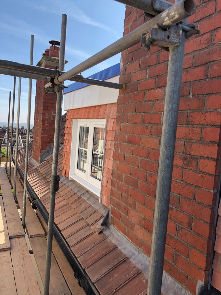 New roof with bricks in Bristol, Albion Roofing, Bristol.