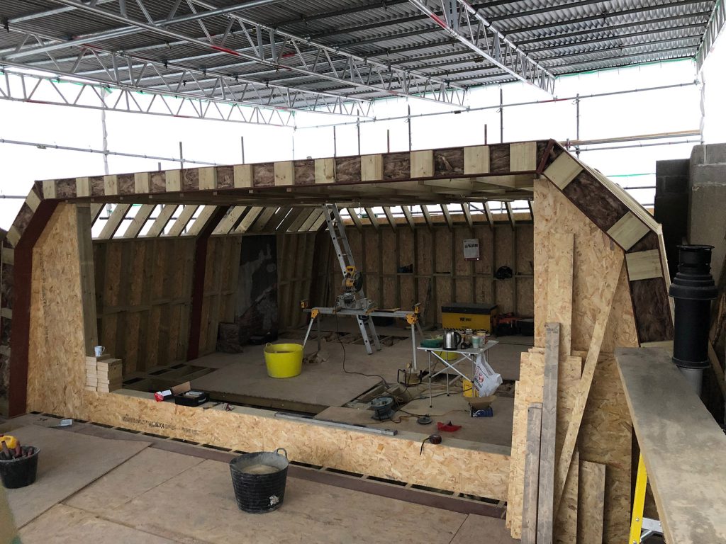 Scaffolding over a new loft conversion in Bristol